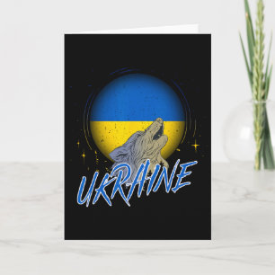 Cartão Ucrânia Ucrânia Camiseta Wolfs Vintage Retro Ucran