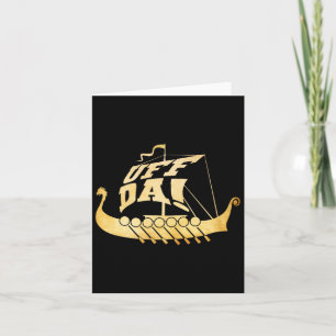 Cartão Uff Da! Navio de Viking Antigo - Barco Engraçado d