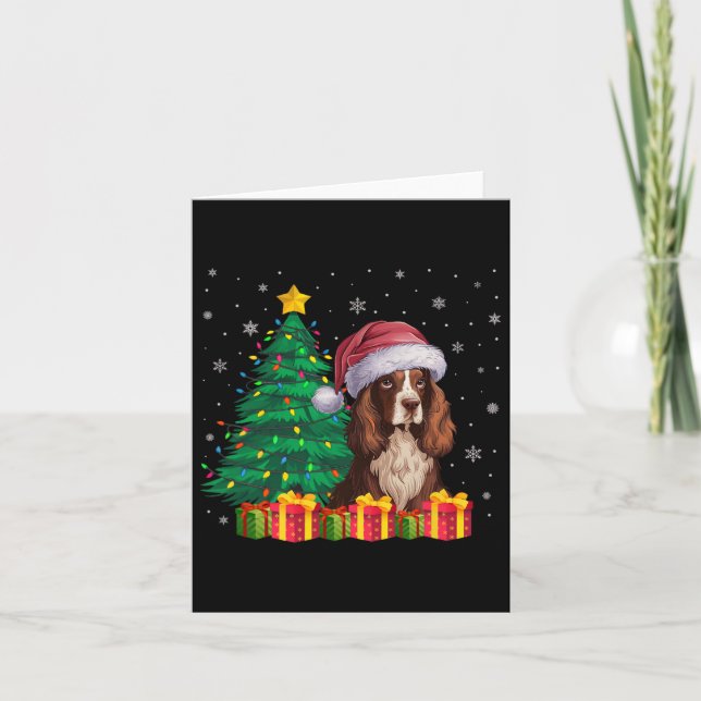 Cartão Ugly Boykin Spaniel Santa Hat Cachorro (Frente)