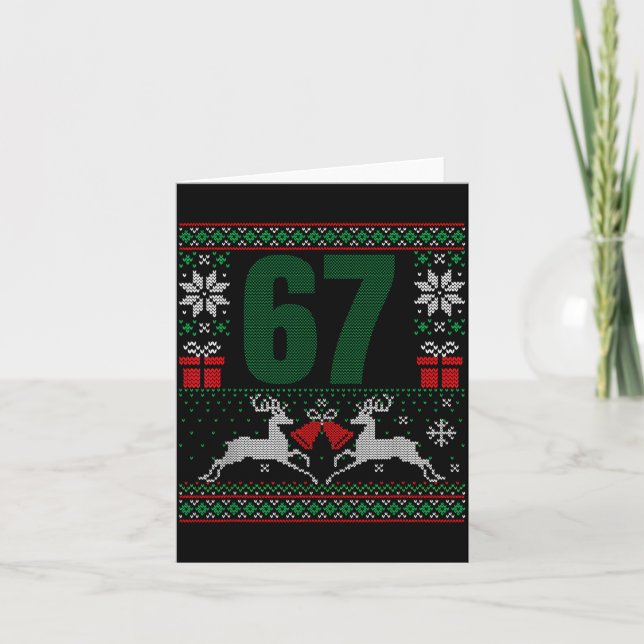 Cartão Ugly Christmas Sweater 67 Design  (Frente)