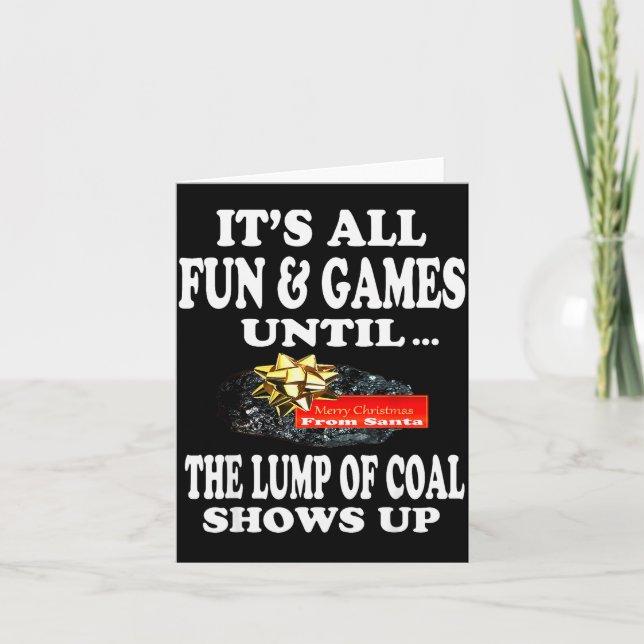 Cartão Ugly Christmas T Shirt Naughty Kid Men Women Lump  (Frente)