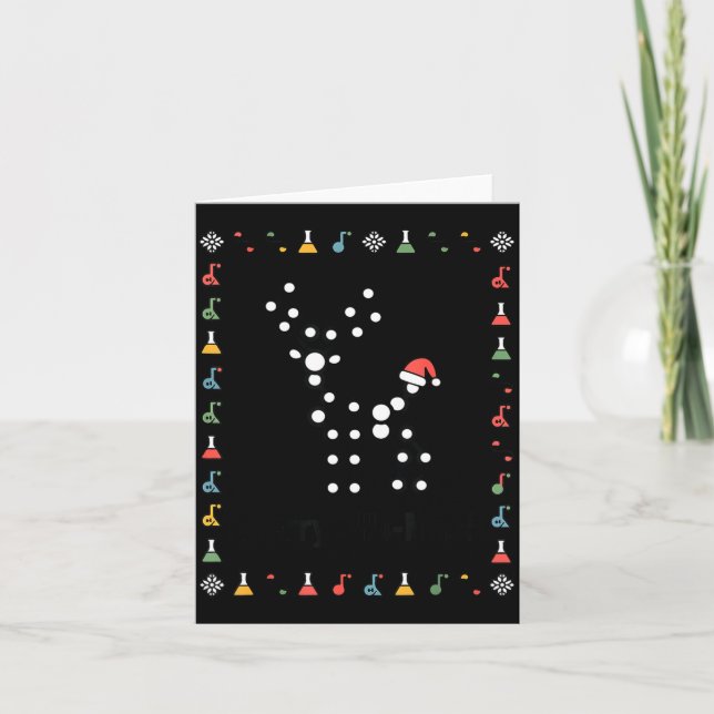 Cartão Ugly Sweater Science Christmas Chemistry Teacher M (Frente)