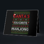 Cartão Ugly Xmas Lighting Santas Favorite Mahjong Christm<br><div class="desc">Ugly, Xmas, Lighting, Santas, Favorite, Mahjong, Natal</div>