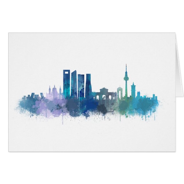 Cartão UHD Madrid Skyline v3bb (Frente Horizontal)