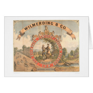 Cartão Uísque de Wilmerding & de Co. Kentucky (1855A)