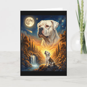 Cartão Uivando para o meme de lua animal cachorro america