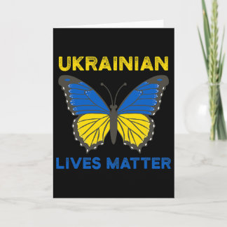 Cartão Ukrainian Butterfly Support Ukraine Flag Freedom S