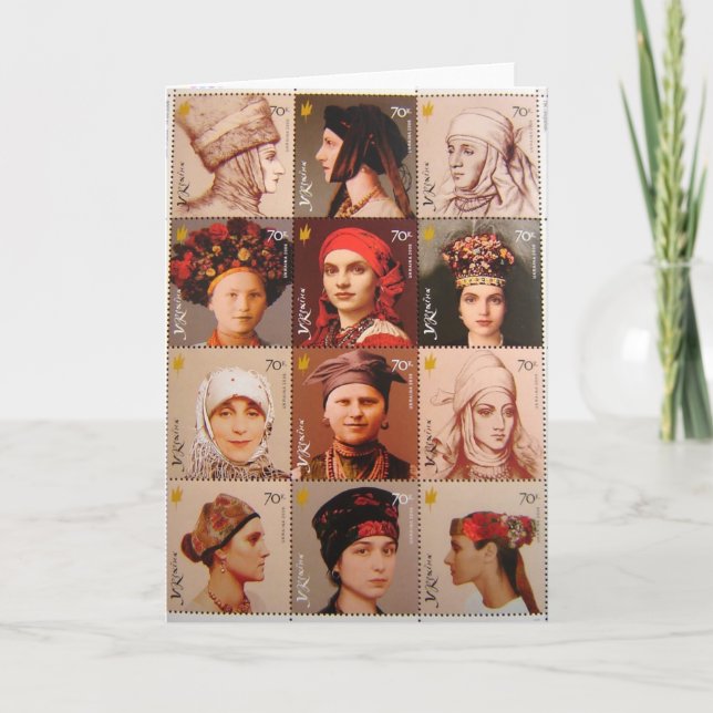 Cartão Ukrainian Stamps (Frente)