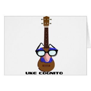 Cartão Ukulele em incógnito