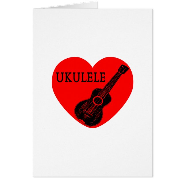 Cartão Ukulele Love (Frente)
