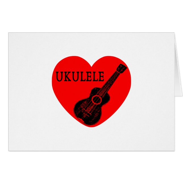 Cartão Ukulele Love (Frente Horizontal)