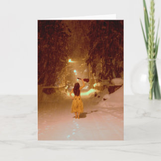 Cartão Ukulele winter wonderland