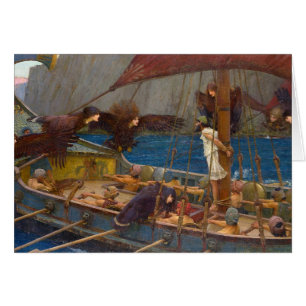 Cartão Ulisses e Sirens John William Waterhouse
