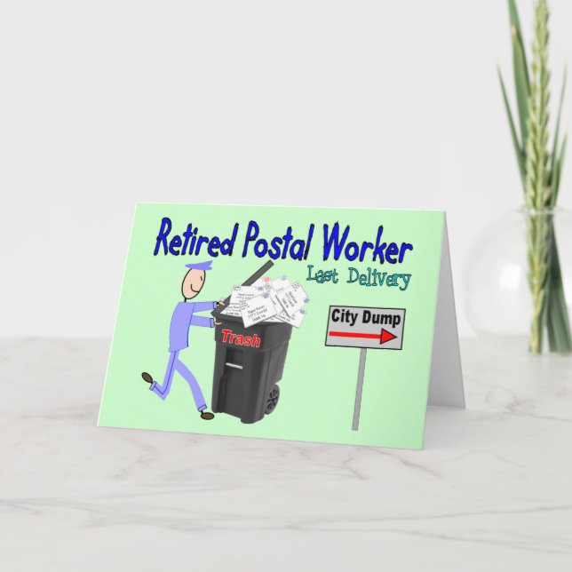 Cartão Última Entrega do Trabalhador Postal Aposentado (Frente)