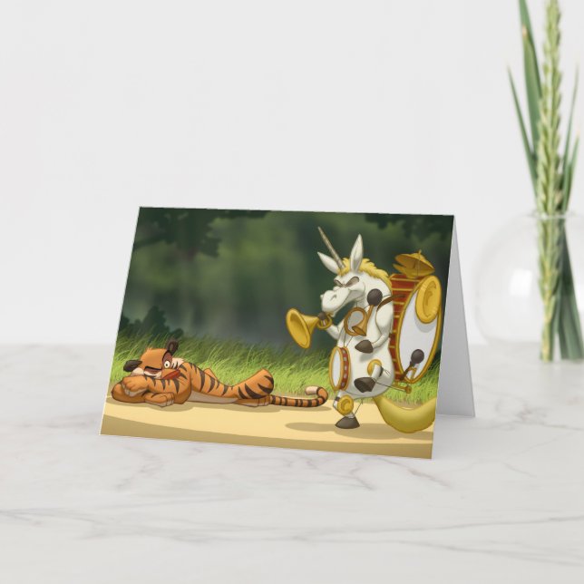 Cartão Última placa Unicórn (Dentro de Vazio) (Frente)