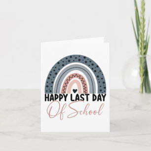 Cartão Último Dia De Aula Professor Aluno Arco-íris Gradu