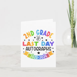 Cartão Último Dia De Graduação Do segundo De Autografo Da