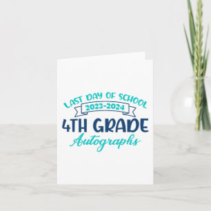 Cartão Último Dia de Pós-Graduação do Autografo 4º Grau