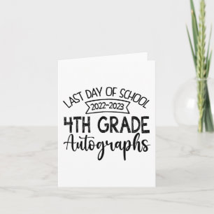 Cartão Último Dia de Pós-Graduação do Autografo 4º Grau