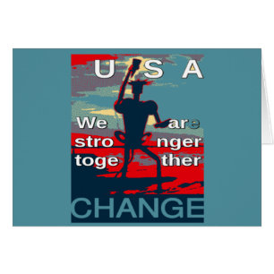 Cartão Último slogan da campanha de Hillary Clinton para 