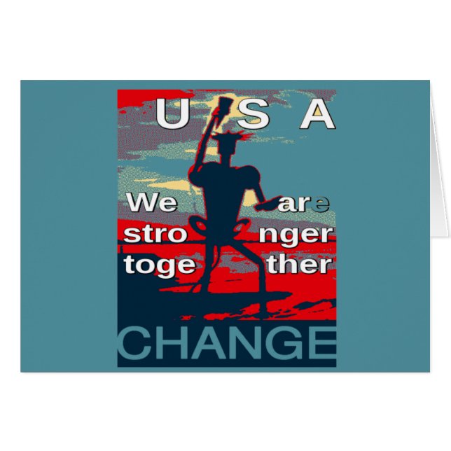 Cartão Último slogan da campanha de Hillary Clinton para  (Frente Horizontal)