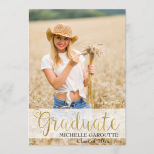 Cartão ultravioleta do anúncio da graduação da