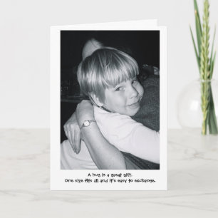 Cartão Um abraço é um grande presente