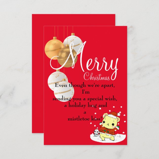 Cartão Um abraço no Natal (Frente/Verso)