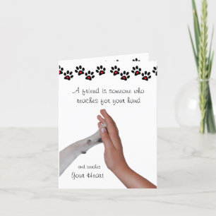 Cartão Um Amigo É Alguém Que Chega Pela Sua Mão