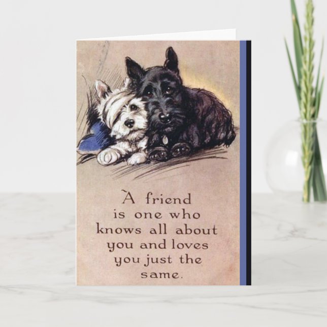 Cartão Um Amigo é...Cartão de Saudação (Frente)