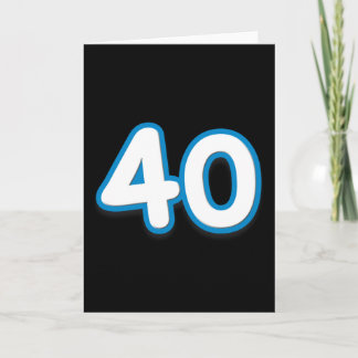 Cartão Um aniversário ou um aniversário de 40 anos -