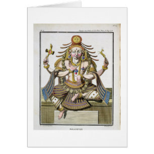 Cartão Um aspecto de Shiva, 'da viagem Indes auxiliar e