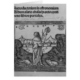 Cartão Um astrónomo que stargazing