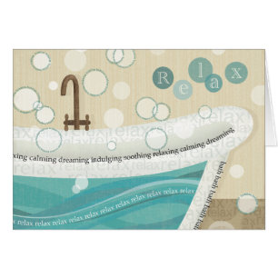 Cartão Um banho de relaxamento