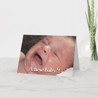 Cartão Um bebê novo?! Boa sorte com isso! Engraçado