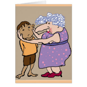 Cartão Um beliscão na bochecha da tia Dot