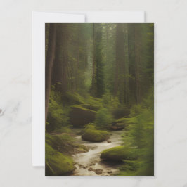 Cartão Um Belo Fluxo Florestal