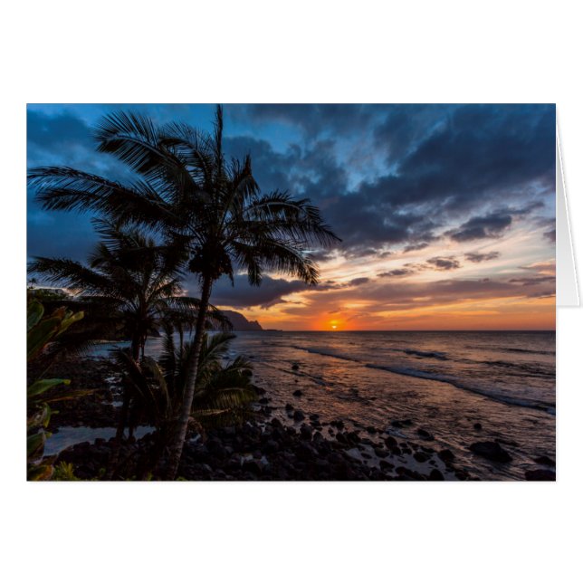 Cartão Um belo pôr do sol (Frente Horizontal)