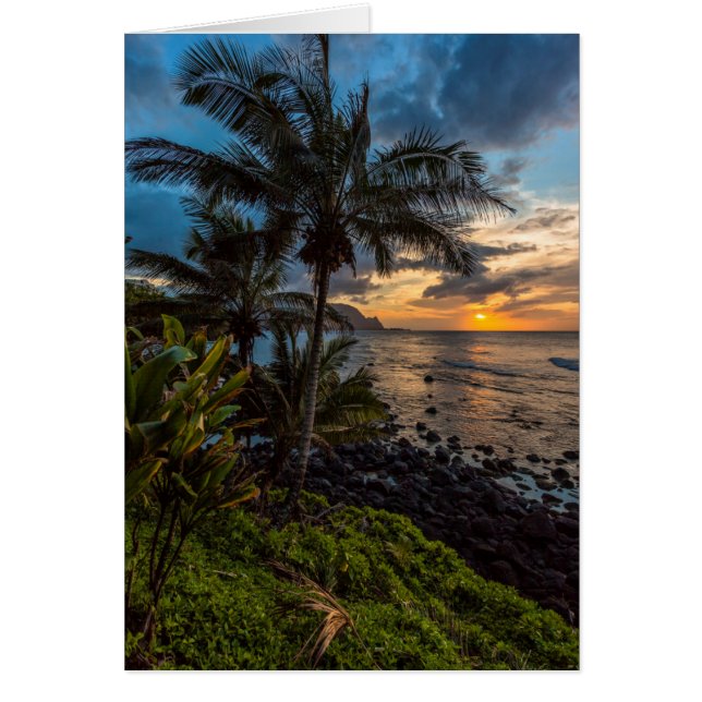 Cartão Um belo pôr do sol 2 (Frente)