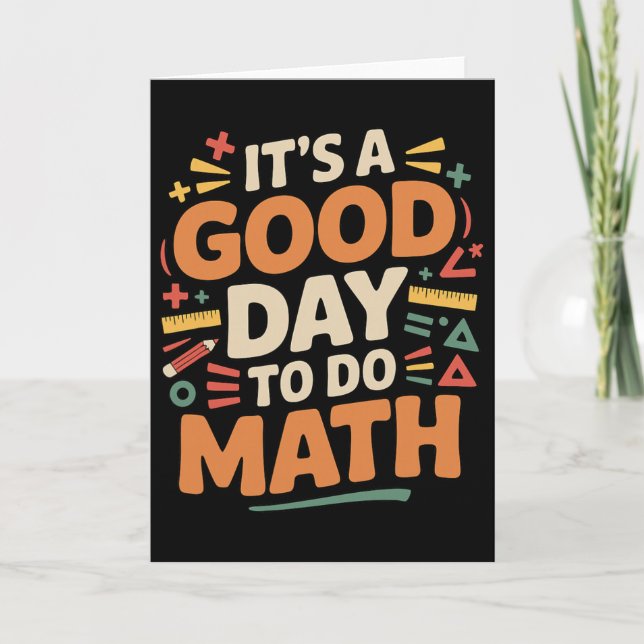 Cartão Um Bom Dia Para Fazer Professor De Matemática Aman (Frente)