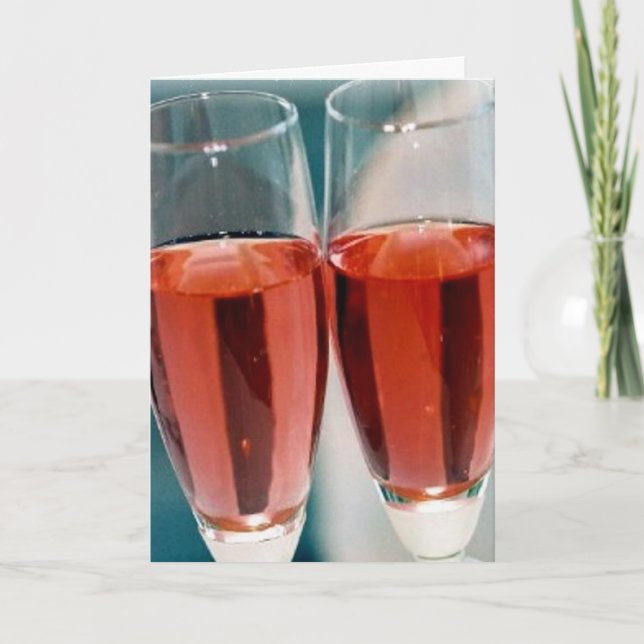 Cartão Um brinde de Parabéns (Frente)