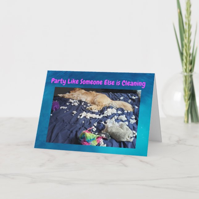 Cartão Um Cachorro De Aniversário Engraçado Fez Uma Grand (Frente)