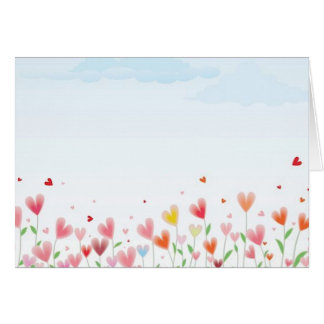 Cartão Um campo dos corações