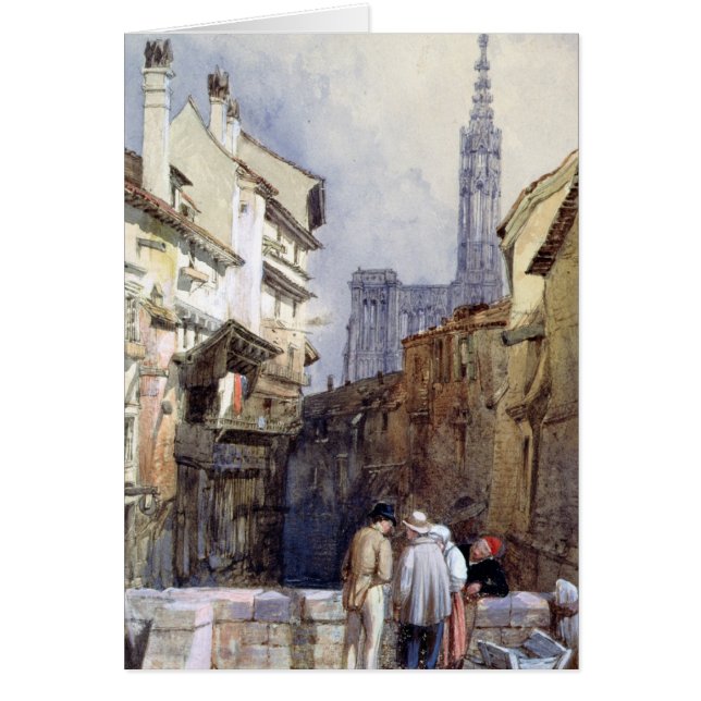 Cartão Um canal em Strasbourg (Frente)