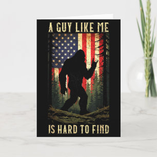 Cartão Um Cara Como Eu é Difícil de Encontrar Bigfoot Div
