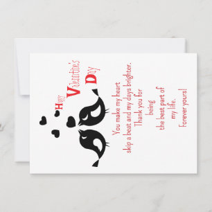 Cartão Um casal de pássaros pretos