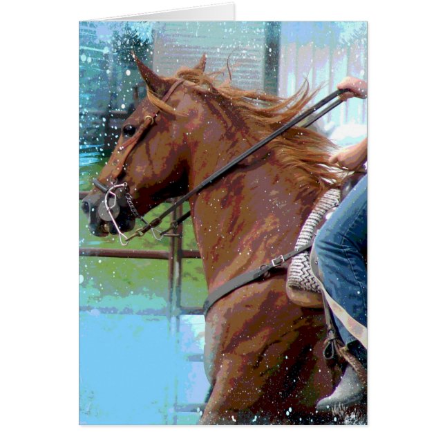 Cartão Um Cavalo De Pé (Frente)