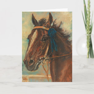 Cartão Um cavalo vencedor   Ludwig Koch