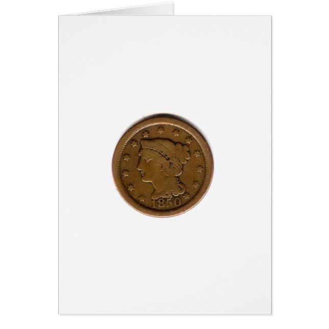 Cartão Um centavo pelo seus pensamentos… (Frente)