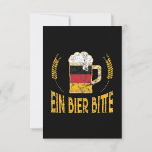 Cartão Um Cerveja Por Favor Bandeira da Alemanha Uma Cerv